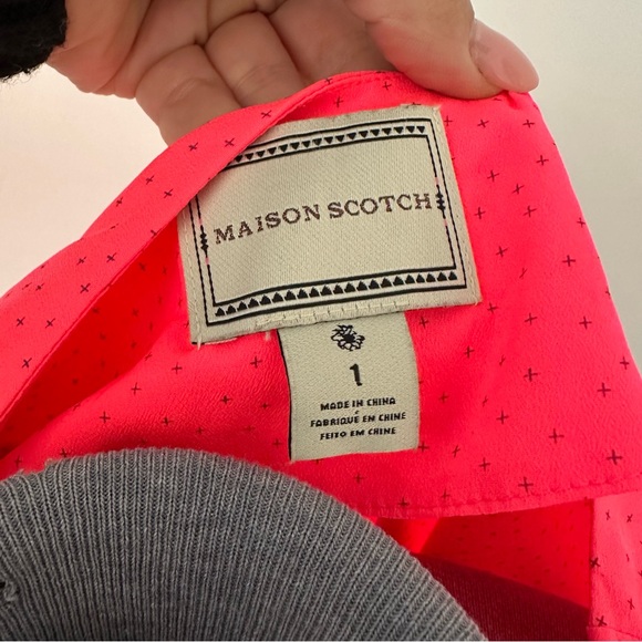 Scotch & Soda Bright Pink Shirt Maison Scotch Sm - Picture 4 of 6